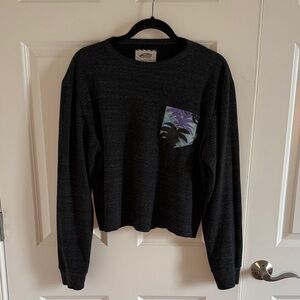 Reworked Vans Off The Wall Hawaiian Print Pocket Sweatshirt Size Medium